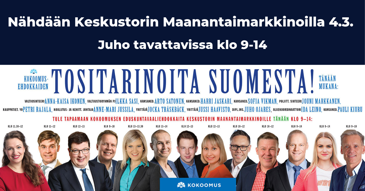 Juho Ojares Maanantaimarkkinoilla