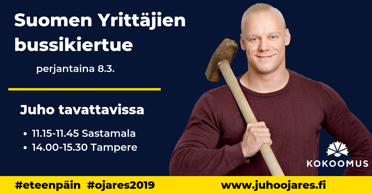 Juho Ojares Suomen Yrittäjien vaalibussi